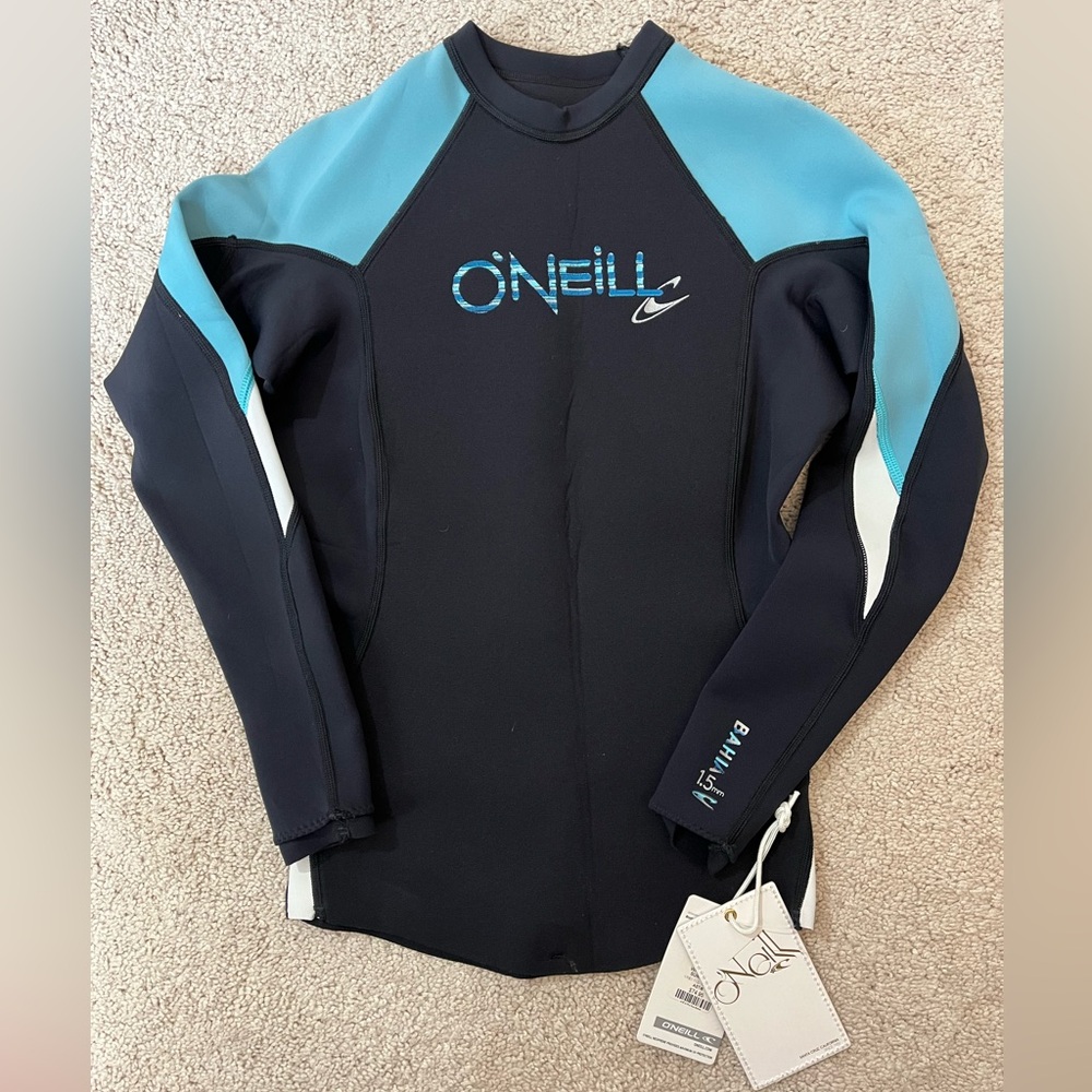 O'Neill Women's Swim Top - Black and Blue